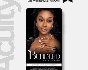 Hair Salon Acuity Scheduling Template: Canva Website Banner (Digitaler Download)