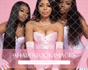 Pink Hair Stock Photos: Beauty Business Images (Digital Download)