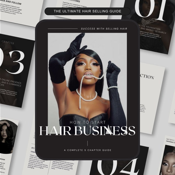 PLR Ebook, Comment démarrer une entreprise de coiffure, Done For You Hair Ebook Template, Hair Work Book, Modifiable, Canva Template