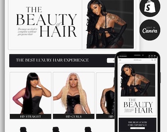 Luxury Hair Website Theme: Shopify Designed Template
