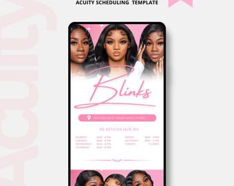 Lash Tech Acuity Scheduling Website Vorlage: Canva Design