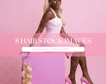 Pink Hair Stock Photos: Beauty Business Images (Digital Download)