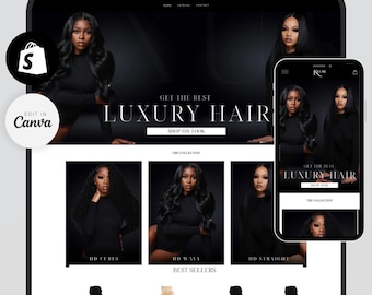 Shopify-sjabloon voor luxe haarverlenging