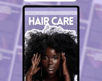 Hair Remedy for natural Hair Ebook: Canva Template, PLR Editable Workbook (Digital Download)