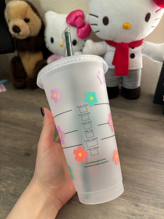 Cinnamoroll Starbucks Tumbler With Flowers - Etsy