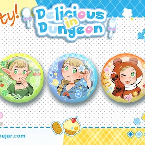 Dungeon Meshi Mini Badges/ Delicious in Dungeon/ Laios/ Itsuzumi/ Falin/ Marcille/