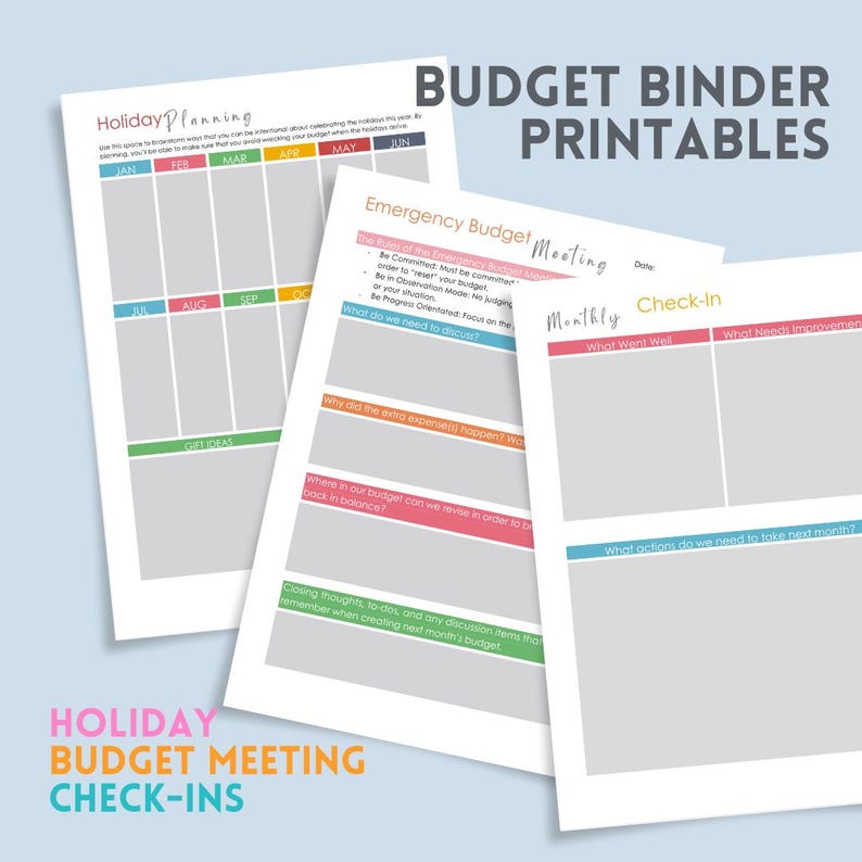 Printable Budget Binder | Budget Planner PDF | Monthly Budget, Savings
