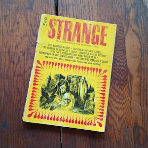 Vintage Magazine STRANGE Volume 1 No 1 Issue 1971 Weird Creepy Stories Some Illustration 70s Ephemera Weird True Stories of the Supernatural