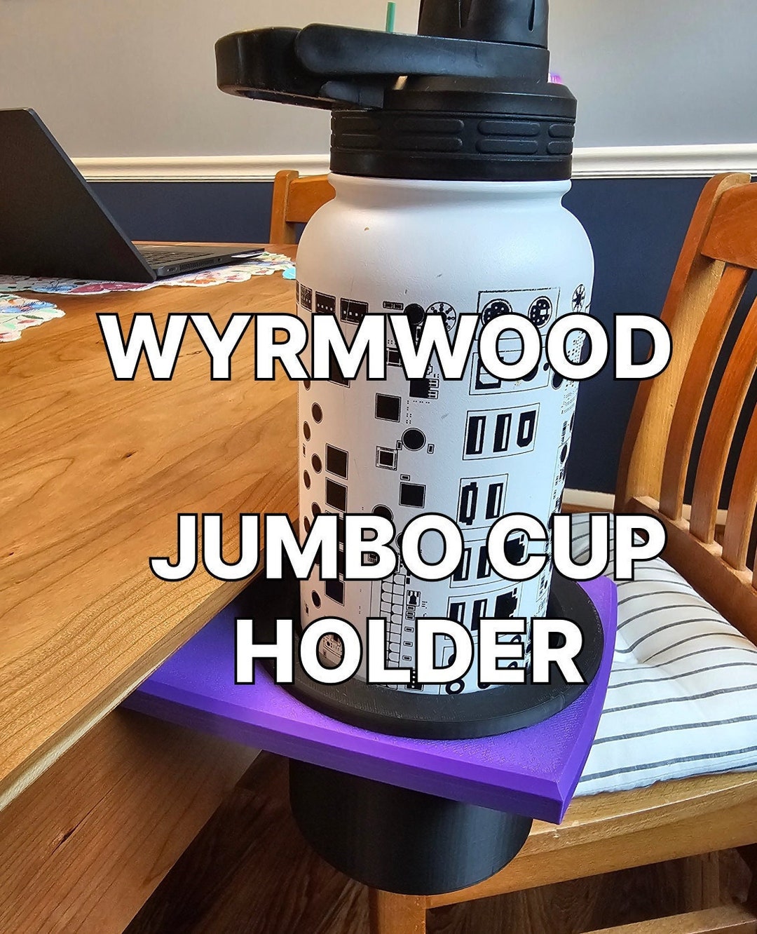 Wyrmwood JUMBO Cup Holder Table Accessory, Modular Game Table and