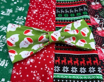 Pet Bow Tie made with holiday fabric
