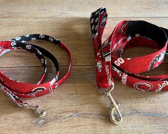 Dog leash made with hog fabric