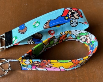 Key fob made with Mario fabric