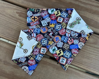 Reversible (2-sided) Route 66 Slip-on bandana