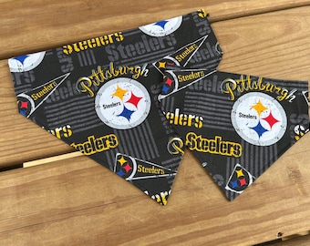 Slip-on Bandana made from licensed Pittsburgh Steelers fabric