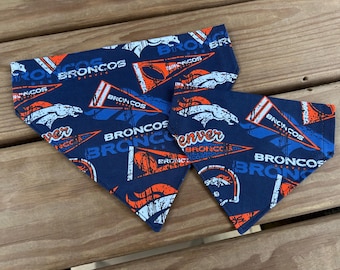 Slip-on Bandana made from licensed Denver Broncos fabric