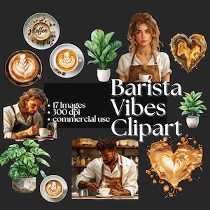 Barista Vibes Clipart - Coffee Lover Latte Foam Art Cappucino Graphics Coffee Shop Coffee Beans Coffee Mug Espresso Hipster Beverage PNG