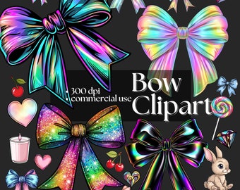 Bow Clipart Pretty Coquette Bows Bunny Cherry Heart Candle Lollipop Graphic Glitter Background Girly Girl Soft Girl Era Ribbon Coquette Era