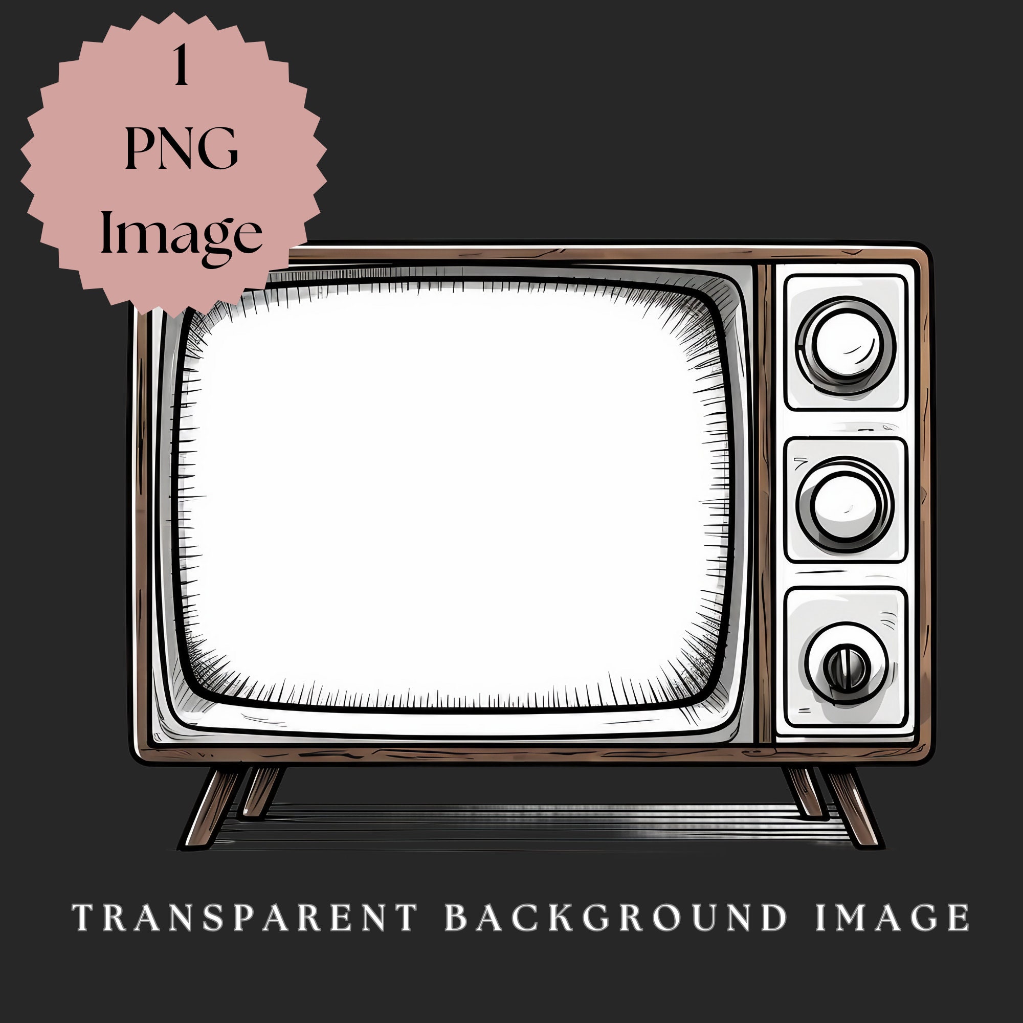 Vintage Television Clipart - Retro TV Graphics, Nostalgic Antique ...