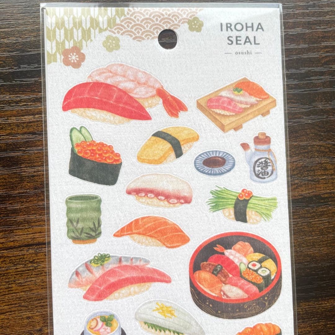 Mind Wave | Sticker Sheet | Iroha Seal - Japanese Theme | Osushi