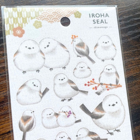 Long-Tailed Tit Iroha Seal Sticker Set Long-Tailed Tit Iroha Seal Sticker Set