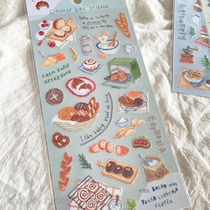 Mind Wave Transparent PET Sticker Sheet | Choosy Life | Bake Bread