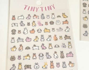 Mind Wave Transparent PET Sticker Sheet | Tiny Tiny | Rabbit