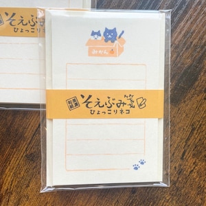 Shiko Furukawa | Mini jeu de lettres (30 feuilles, 5 enveloppes) | Série d'animaux kawaii 2024 | Chats dans un carton