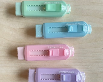 Staedtler | PVC-free Eraser with Sliding Plastic Sleeve | Pastel Colours