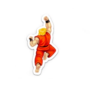 Hand-drawn Street Fighter 2 Sticker - 3 Pack Dragon Punch Ken