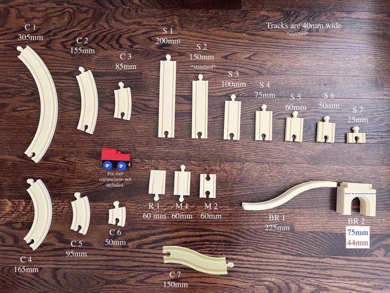 Toy Train Tracks - 3D Printed - Etsy