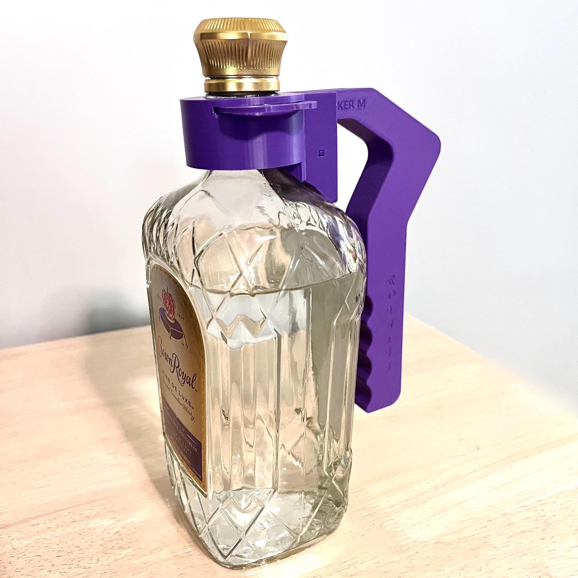 Carafe à Whisky Vintage Crown Royal – Verre Cristal Taillé, Gravure Raisin Et Bouchon