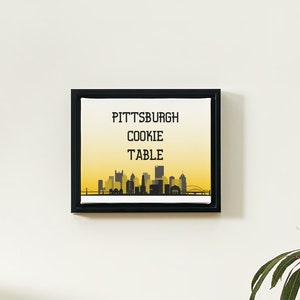 Pittsburgh Cookie Table Signs, Wedding Cookie Table Sign