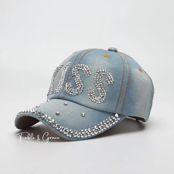 Womens Rhinestone Ball Caps Etsy