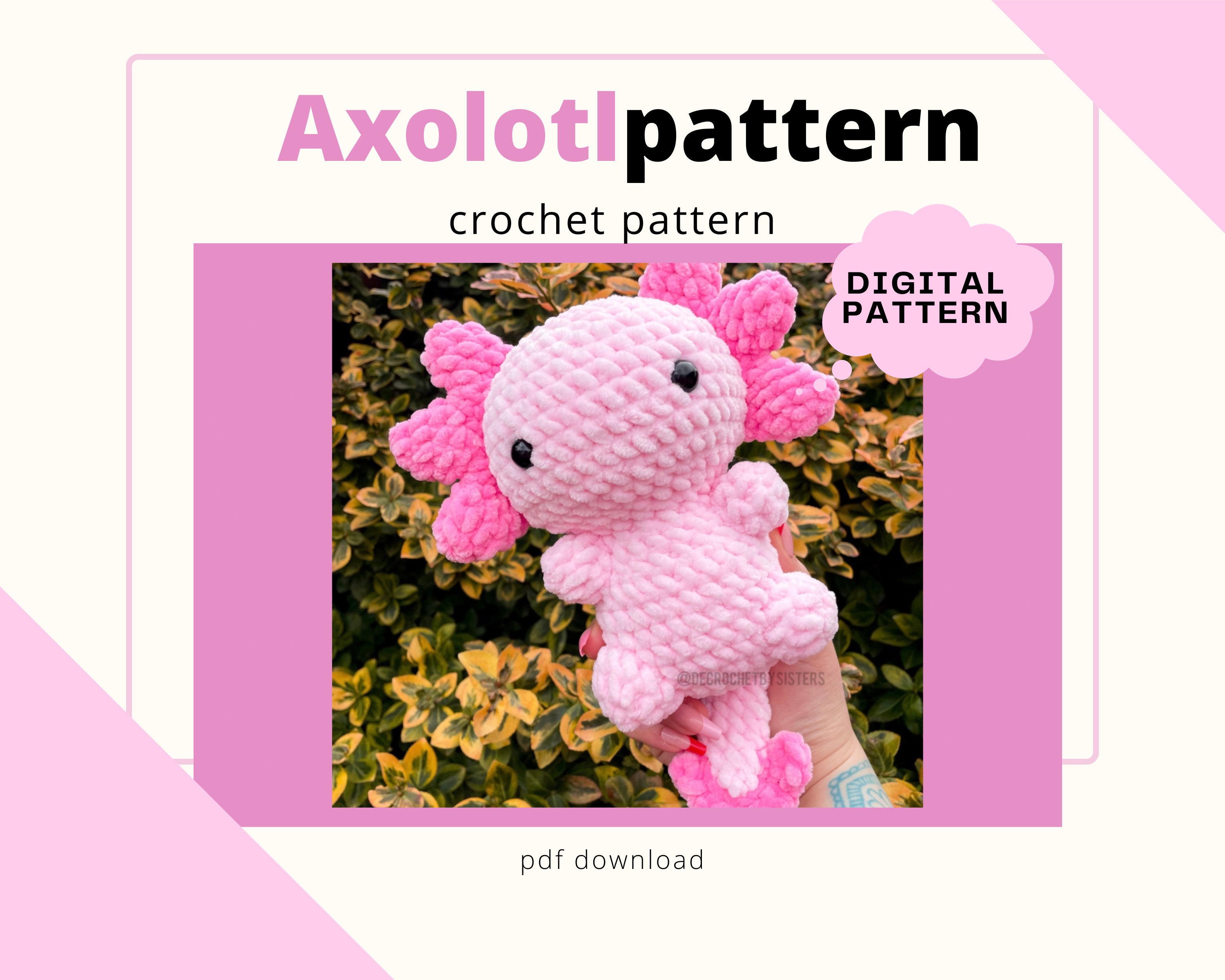 Axolotl Crochet Pattern: Easy Plushie Guide (Digital