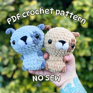 no sew Dog Crochet Amigurumi Pattern, puppy crochet Beginner-Friendly pattern, Digital pdf crochet pattern