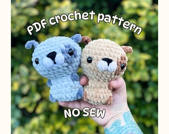 no sew Dog Crochet Amigurumi Pattern, puppy crochet Beginner-Friendly pattern, Digital pdf crochet pattern