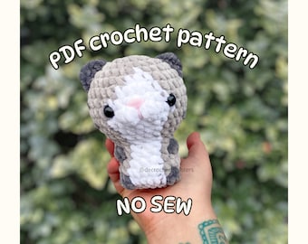 no sew Cat and Kitties Crochet Amigurumi Pattern, Beginner-Friendly DIY Project, Digital pdf crochet pattern