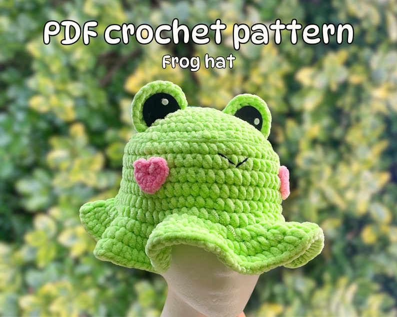 Crochet Frog Bucket Hat Pattern: Amigurumi PDF (intermediate) - Etsy