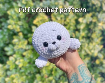 Crochet Baby Seal Plushie Pattern: No-Sew Amigurumi (PDF Pattern)