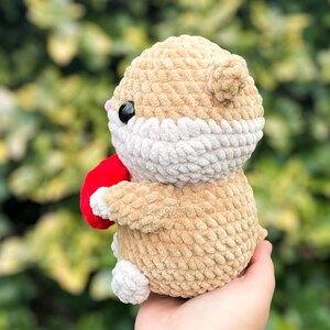 Valentine's Day Hamster Plushie Crochet Pattern - Heartfelt DIY Gift, digital pattern image 8