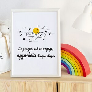 Encouraging poster for children or adolescents, positive message to strengthen self-confidence, motivating decoration.