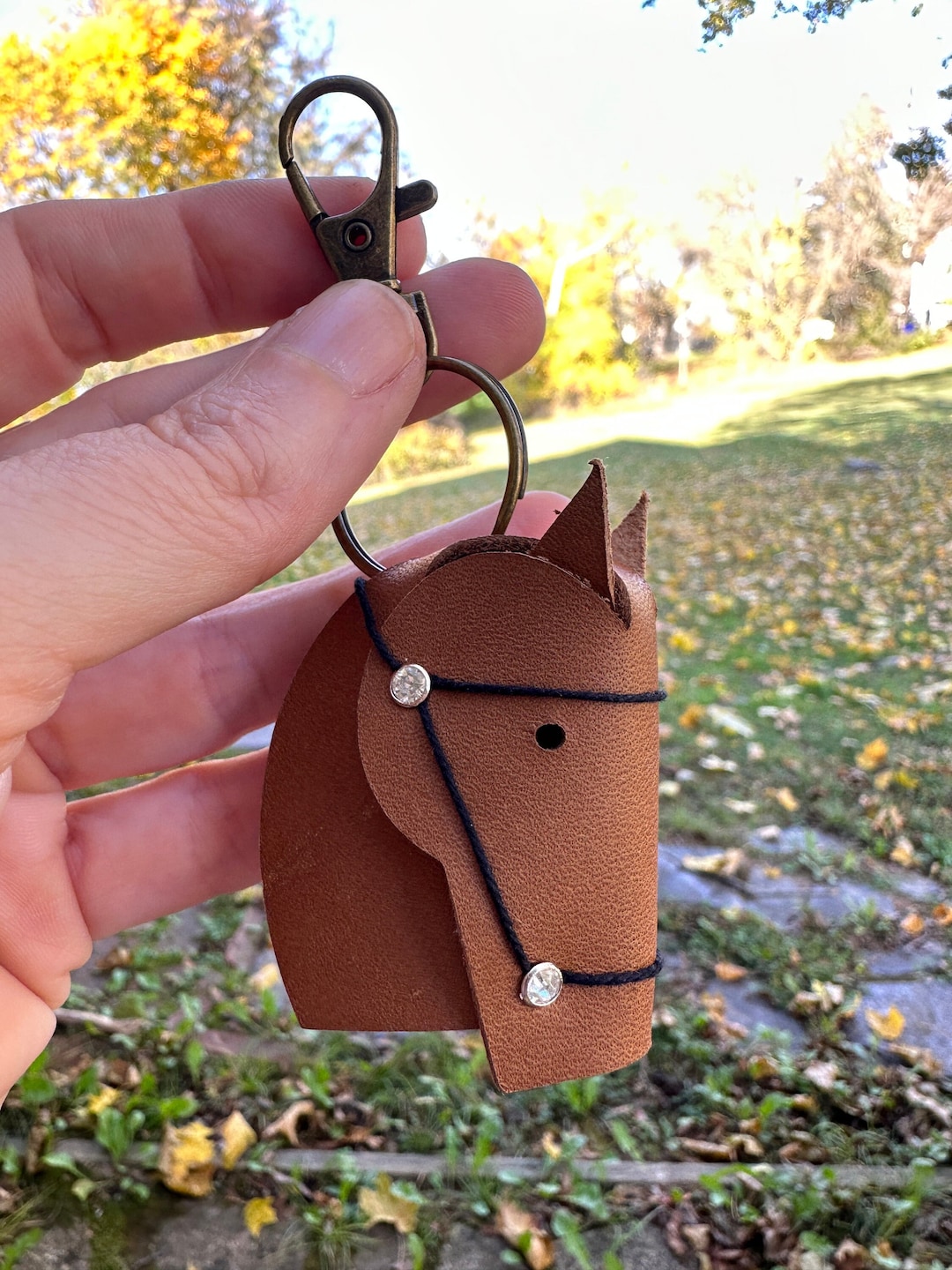 Horse Purse Charm Keychain Leather Etsy