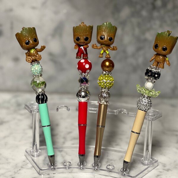 Groot disney doorable pens|Groot pen|Disney pen|Beaded pen