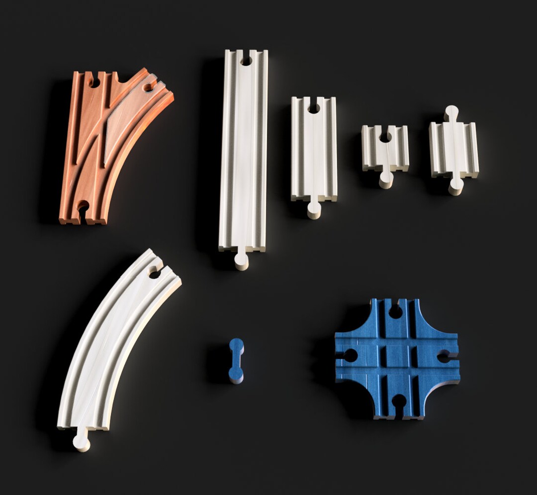 Small Wooden Train Track Set / CNC Files (STL) - Etsy