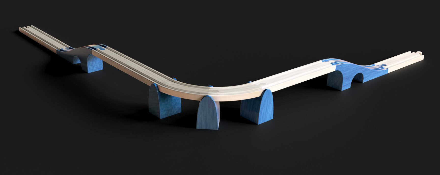 Sw9 Rear Rails Stl Large Set of Wooden Rails for Train Circuit / for CNC (STL,OBJ Files ...