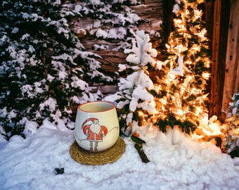 Santa Claus Mug - 200cc Handcrafted Ceramic