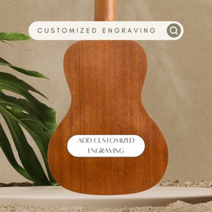 Personalized Engrave Mahogany Concert Ukulele Customized Back
