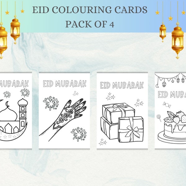 Eid Colouring Cards,Eid Printables,Eid Kids Activities,Eid Diy Cards,Eid Mubarak Card,Eid Al Fitr,Eid Party,Eid Ideas,Eid Items,Crafts