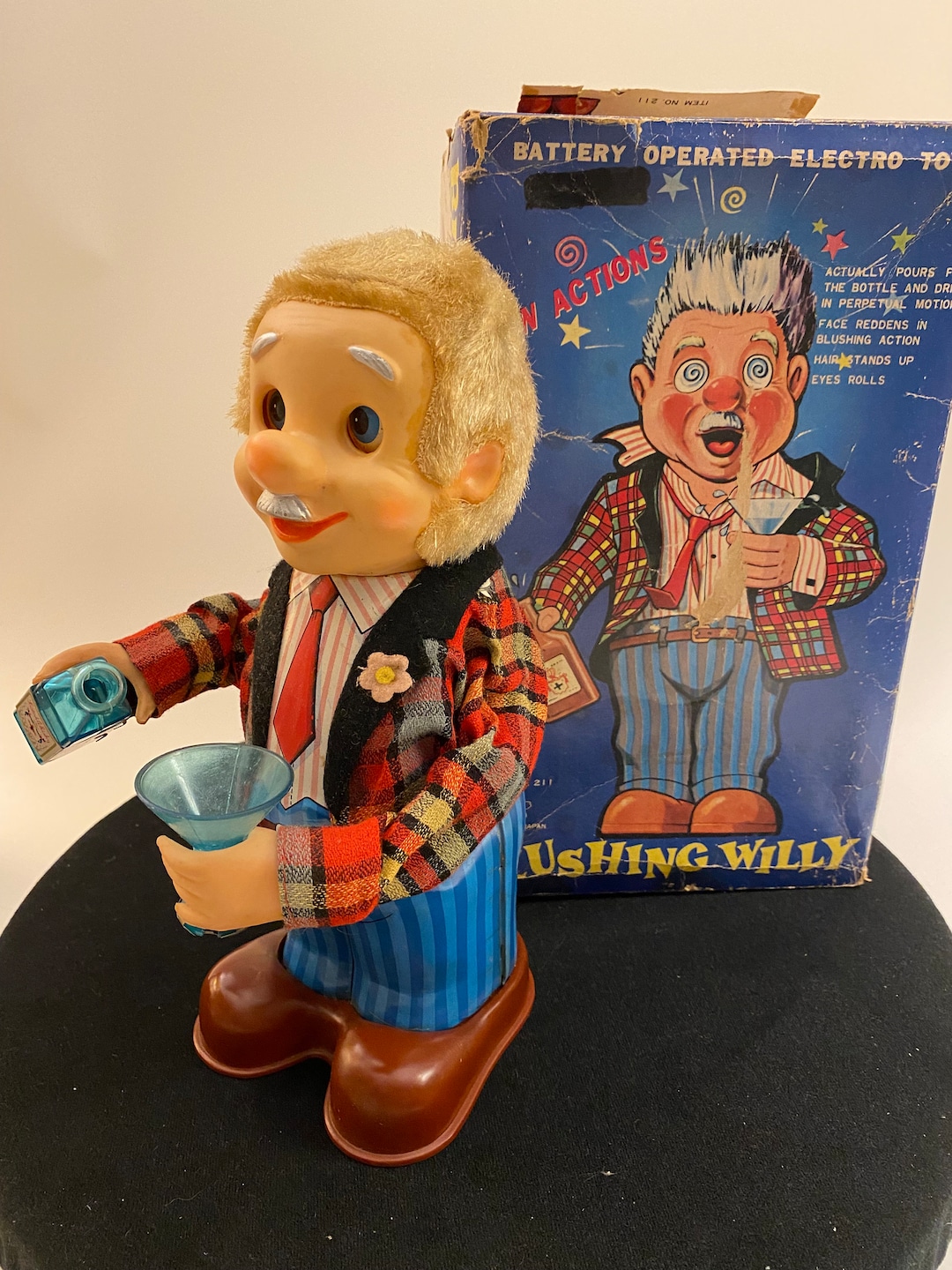 Vintages Blushing Willy Battery Operated Toy Etsy