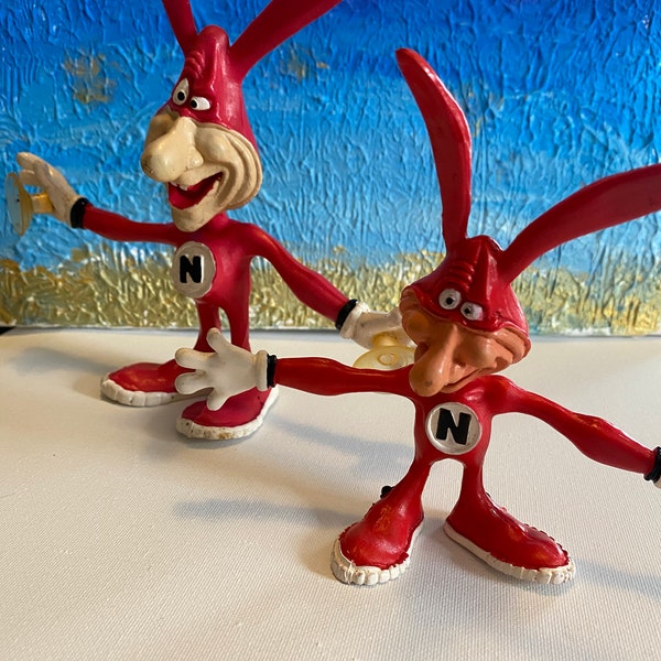 Vintage two Domino’s Avoid the Noid bendable figures